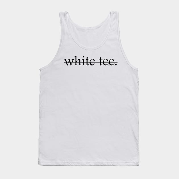 white tee Tank Top by Capsylo